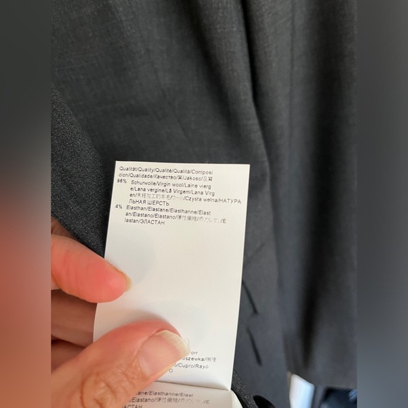 Women’s Boss by Hugo Boss charcoal gray wool blend Juicy 3 blazer - size 8 - Picture 5 of 8